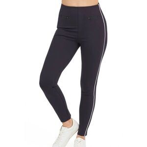 Spanx Ankle Piped Skinny Perfect Pants Navy Blue Size XS High Rise